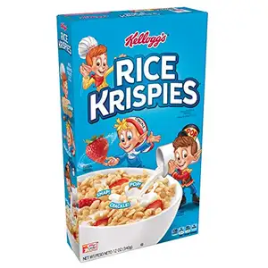 Kellog's Rice Krispies Breakfast Cereal, 12 Ounce Box