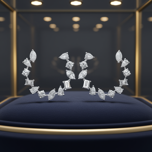 Boucles d'oreilles en diamant Milio, or blanc, coupe poire, couleur D, certifiées GIA, bijoux de luxe pour femmes, mariage, E1559 - Product Image 2