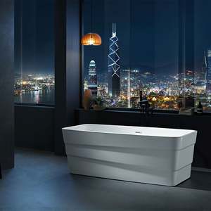 Baignoire autoportante en acrylique portable de haute qualité, design moderne, utilisation en intérieur, salle de bain, massage, bain à remous, service OEM+ODM, adultes - Product Image 5