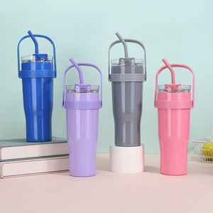 Vaso Térmico para Auto de 40 oz, Gran Capacidad, con Asa y Pajita, Vaso de Acero Inoxidable 304 con Aislamiento al Vacío, Vaso de Regalo, 6-12 <span class=keywords><strong>Horas</strong></span> - Product Image 6