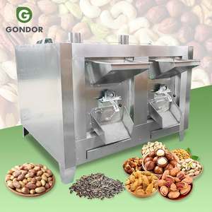 Machine à torréfier électrique à tambour pour l'industrie des noix (amandes, tournesol, sésame, soja, blé, noix de pécan) et des châtaignes - Product Image 1