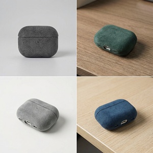 Étui pour écouteurs étanche personnalisé de luxe en Alcantara, étuis pour écouteurs pour <span class=keywords><strong>AirPods</strong></span> 1/2/3/4/<span class=keywords><strong>Pro</strong></span> Pro2 - Product Image 5