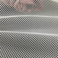 Tissu en maille hexagonale à gros trous 100 % polyester blanc 140 g/m² 1,5 mm pour sacs à linge et sacs de rangement