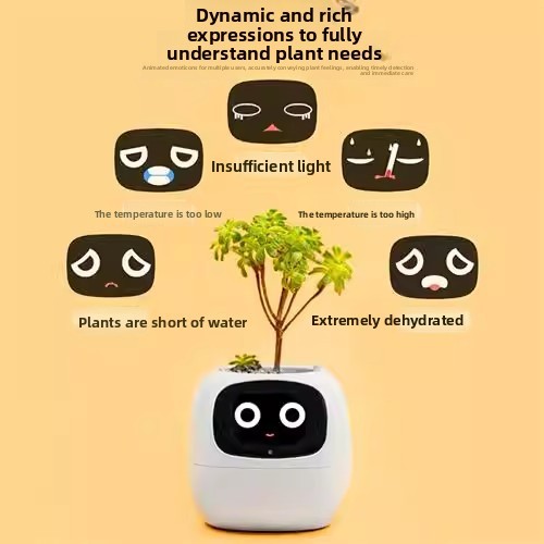 Ivy Emotional Intelligent Pet Robot AR Interactive Flower Potted Plant Smart AI Companion for Home & Office Desktop Decor