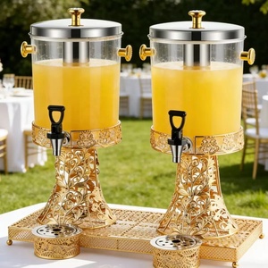 Distributeur de jus, café, lait, bière et autres boissons de luxe en acier inoxydable doré 8L/16L avec robinet pour hôtel, restauration, mariage, fête - Product Image 2