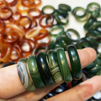 Fabricant Myanmar Bague Jade Incrustée Or 24K Pixiu Or 999 Motif Texte Bague Bague Artisanat En Gros