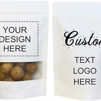 Sac en papier kraft blanc ZHIHE de haute qualité en stock avec fenêtre, logo personnalisé, conçu pour les aliments, les bonbons, les collations, les cadeaux et le shopping