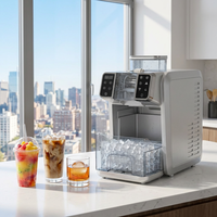 Machine à glace commerciale légère HONEYICE 2-en-1 pour slushies et glaçons, compresseur 25KG, 110V/220V, CE ETL OEM, usage domestique et cocktails