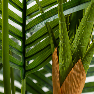 Plantes artificielles, simulation d'arbre <span class=keywords><strong>Dypsis</strong></span> <span class=keywords><strong>Lutescens</strong></span>, grandes feuilles vertes, pot en plastique, décoration de paysage, bonsaï, 120-210 cm - Product Image 5
