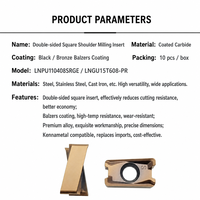 Plaquettes de fraisage CNC à alimentation élevée LNPU110408SRGE LNGU15T608-PR pour l'usinage de l'acier et des outils de moulage