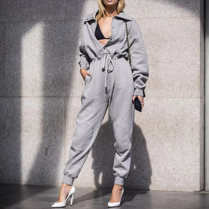 Logo personnalisé nouveau Design combinaison 2025 automne femmes vêtements Sexy à manches longues couleur unie femmes combinaisons - Product Image 1