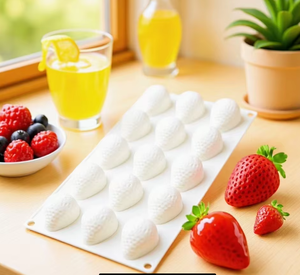Moule en silicone fraise, moule en silicone pour fondant, moules en silicone pour décoration, moule à chocolat - Product Image 5