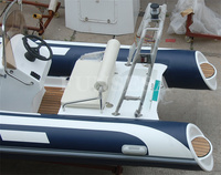 Vente en gros pas cher 16 pieds 4.8 m Yacht de sport gonflable en fibre de verre/coque en alliage FRP hypalon/côtes en PVC Bateaux de pêche à vendre