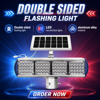 Feux de signalisation routière à LED double face, coque en aluminium, rouge et bleu, à énergie solaire, vente directe usine, personnalisation possible pour autoroute