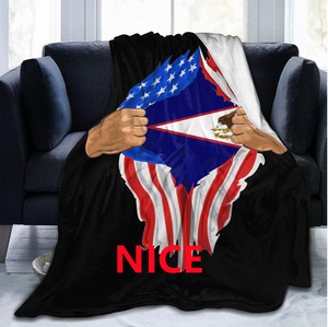 Coperta Calda Personalizzata a Tema <span class=keywords><strong>Samoa</strong></span> Americana, Asciugamano Ecologico dal Design Moderno per Arredamento Camera da Letto e Ricordo Commemorativo - Product Image 2