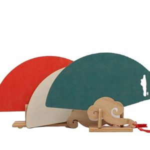 Éventail personnalisé en carton épais de bonne qualité, double face, en papier de riz, peint à la main, calligraphie, peinture chinoise semi-cuite - Product Image 5