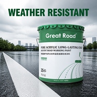 Peinture de marquage routier à base d'acrylique pur, résistante aux températures ambiante, sac de 25 kg pour la construction de lignes de circulation sur autoroutes urbaines