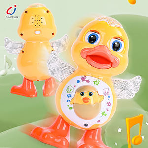 Chengji acender dança pato brinquedo crianças agitar corpo interessante desenhos animados engraçado dança andar amarelo pato bebê brinquedo - Product Image 3