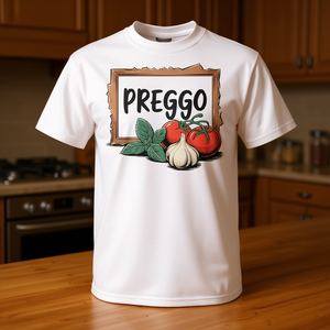 T-shirt de costume Preggo Sauce, t-shirt mignon pour l'annonce de grossesse - Product Image 3