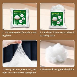 300g Polyfill Stuffing, <strong>Fiber</strong> Fill for Craft,High-Resilience <strong>Recyclable</strong> Crochet Stuffing - Product Image 6