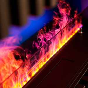 Chimenea Eléctrica Empotrada de Diseño Moderno con Vapor de Agua, Atomización 3D, <span class=keywords><strong>Control</strong></span> por Voz y <span class=keywords><strong>Control</strong></span> Remoto para Uso en Interiores de Villas - Product Image 4