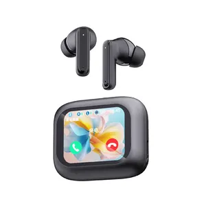 2024 New Wirelesses M6 Headphone ANC Active Noise Cancelling Earbuds IPX4 LED Touch Screen Waterproof Wireless Earphone