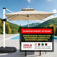 Parasols d'extérieur imperméables et résistants aux UV, parasols romains pour la plage et la piscine, grands parasols de jardin et d'extérieur