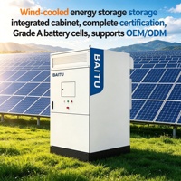 Coût du système de stockage d'énergie solaire photovoltaïque 101KWH 215KWH Lifepo4 à refroidissement par air, système de sauvegarde d'énergie pour les entreprises hors réseau/sur réseau