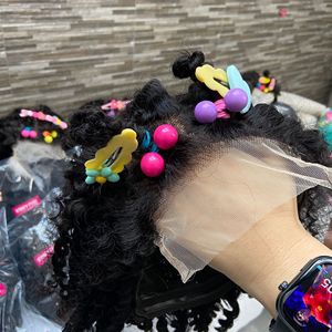 Parrucca all'ingrosso dei capelli umani dei bambini della neonata Pre spennata trasparente 5*5 <span class=keywords><strong>parrucche</strong></span> di chiusura del pizzo capelli umani crespi riccio per la <span class=keywords><strong>bambina</strong></span> - Product Image 1