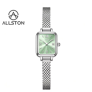 Relojes de Pulsera de Alta Calidad para <span class=keywords><strong>Mujer</strong></span>, Esfera Cuadrada, Correa de Acero, Color Rosa Plateado, Reloj Romano para <span class=keywords><strong>Mujer</strong></span>, Reloj de Pulsera Elegante para Negocios, Esfera Rosa Suave para Chica - Product Image 4