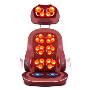 <b>Massage</b> Seat Cushion Red <b>Vibration</b> Kneading Heating Neck Waist <b>Back</b> Relief Plug-In Alternating Current Timing Function - Product Image 1