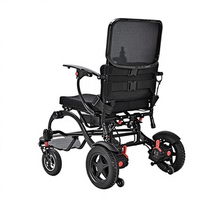 Silla de ruedas eléctrica ligera de fibra de carbono plegable para ancianos y discapacitados con batería de 24V - Product Image 1