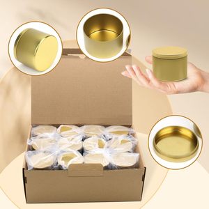 Boîtes en étain pour bougies de 2 oz, 4 oz, 6 oz, 8 oz, 10 oz, 16 oz avec couvercle, logo personnalisé en usine, boîte en étain noire mate, contenants en métal pour bougies - Product Image 6