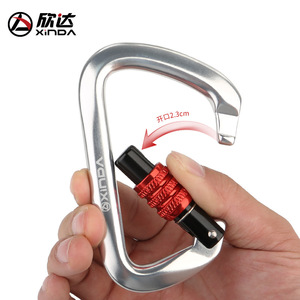 Mosquetón de Aluminio Tipo D Xinda con Cierre de Rosca, 28kN, para Escalada, Seguridad, Equipo para Exteriores - Product Image 5