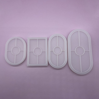 Early Riser DIY Béton Ciment Plateau Plaque Moule Rectangle Ovale Silicone Résine Coaster pour Clés Titulaire Table Gâteau Outils