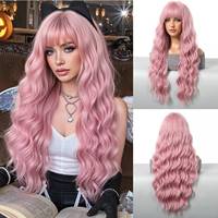 Perruque synthétique longue ondulée brun clair en fibre haute température, bonnet intégral, pour femme, cosplay, résistante à la chaleur, naturelle et volumineuse