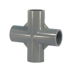 ข้อต่อท่อพีวีซีแบบสี่ทิศทาง รูปทรงกากบาท สำหรับงานท่อในโรงงาน - Product Image 1
