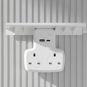 Enchufe de Extensión de Pared Doble de 3 Pines con USB A+C, Estándar del Reino Unido, Buena Calidad, Smart Life - Product Image 2