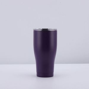20oz Curved Tumbler <b>Double</b> <b>Wall</b> Vacuum Insulated Stainless Steel Mug Gradient Powder Coated with 2in1 Lid - Product Image 3