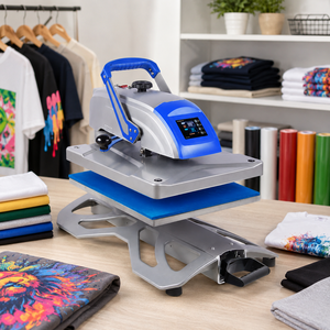 New Prior Manual 16x20 Pull Out Drawer Swing Away Garment T-Shirt Printing Sublimation Flatbed Heat Press Machine - Product Image 2