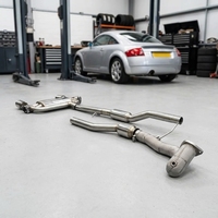Sistem Knalpot Catback Berkatup Performa Tinggi SS304 untuk Audi TT MK1 1.8T 2000-2010 Downpipe Pipa Knalpot Peningkatan Suara Bertenaga