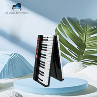 Piano numérique pliable léger à 61 touches, clavier portable rechargeable en plastique, instrument de musique de voyage, sortie d'usine 127