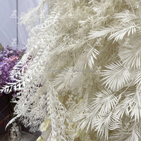 Panneau mural décoratif 3D en herbe de la pampa artificielle blanche enroulable pour mariage – Offre spéciale