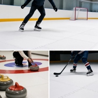 Panneaux de glace artificielle UHMWPE, plaques de patinoire synthétique, panneaux de glace artificielle pour le patinage, vente en gros d'usine
