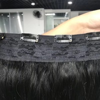 Proveedor al por mayor Cabello brasileño Onda regular 100G 1 pieza tipo Clips en extensiones de cabello Tejido de cabello