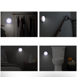 회전 USB 충전식 LED 모션 센서 원형 침실 침대 옆 벽 조명 계단 복도 거실 캐비닛 실내 조명 - Product Image 2