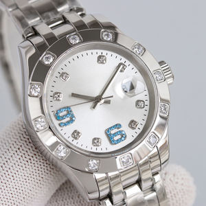 Reloj Automático Plateado Elegante con Detalles Azules, el Más Vendido del 2025, Estiloso para Uso Diario y Compras, Reloj de Lujo - Product Image 3