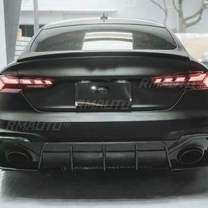 Aileron arrière pour Audi A5 B9 S5 Sline RS5 Sportback 4 portes, 2017 à 2020, aileron de coffre Highkick en fibre de carbone noir brillant - Product Image 4