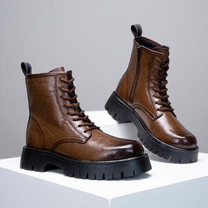 Unisex Winter Genuine Leather <b>Waterproof</b> Cloth Thermal <b>Boots</b> <b>Ankle</b> & Bootie Plush Midsole Thick Sole Comfortable Fashion Trend - Product Image 3