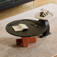 Table basse en bois au design moderne et unique, de forme irrégulière, couleur personnalisable pour salon, mobilier unique de forme spéciale